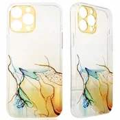 Ovitek Marble za iPhone 12 Pro, gel, oranžni marmor