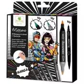 Rayher. Manga ustvarjalni set, Alkoholni flomastri set 10 in fineliner
