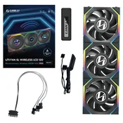 Ventilator za ohišje Lian Li UNI FAN SL Wireless 120mm, 3 Pack + kontroler, črn