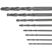 Vrtalnik za kovino, HSS, komplet, 3,0 - 10,0 mm, 8 kosov 60H708