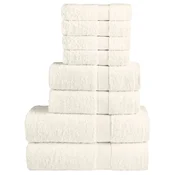 Vidaxl Komplet brisač iz bombaža 8-delni SOLUND krem 600 gsm