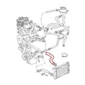 Water radiator hose 360 mm VW Passat [B3] 1988-1993
