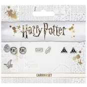 Distrineo Komplet uhanov Harry Potter- Peron 9 3/4 , Pismo in sova , svetinje smrti