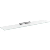 Steklena polica 500 mm, krom/mrzlo steklo - Chrome - 500x21x100 mm - Sapho - PIRENEI - Steklo; zlitina - 500 - Polica - Kvadratni - 500 - 21 - 100 - 14