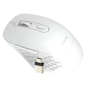 LINQ LinQ, Brezžična miška WiFi in Bluetooth 2.4G z USB C in USB ključem, Bela, (5000009841)