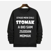 MAFIMI Muški duks Otkud meni ovaj stomak, Crni