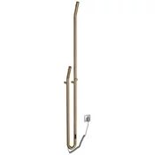 DUOPASSO električni radiator za brisače s časovnikom, 122x1700mm, 45 W, zlata mat - Zlata mat barva - 122x1700 mm - Sapho - DUOPASSO - 24 - Iz nerjavečega jekla - Oblika I - Oblika I - 122 - 1700 - 45 - 14