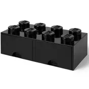 LEGO škatla za shranjevanje 8 - s predali črne 250x500x180 mm