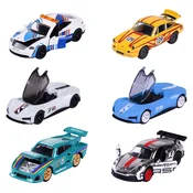 Autic Porsche Motorsport Deluxe Majorette metalni predmet sa sakupljackom kutijom, 7,5 cm duljine, 6 vrsta