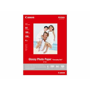 Canon Glossy Photo Paper, GP-501, fotografski papir, sijajni, GP-501 tip 0775B076, bel, 21x29,7cm, A4, 200 g/m2, 5 kosov, brizgalni