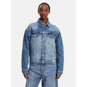 Just Cavalli Jeans jakna 78PAS4O3 Modra Regular Fit