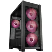 ASUS TUF Gaming GT302 ARGB ATX/EATX Gaming ohišje črno, Interchangeable side panels, Detachable top panel, Square-type mesh front panel, Four 140 x 28 mm ARGB fans, Hidden-connector motherboard support, Front Panel High-Speed USB Type-C - 90DC00I0-B19000