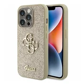 GUESS Maska za telefon iPhone 15 Pro 6.1 GUHCP15LHG4SGD, Glitter, Zlatna