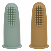 FreeON naprstna ščetka silikonska set green, brown
