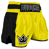 Muay Thai Kick Boxing hlače Buddha Retro Premium Rumeno-Črne