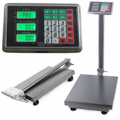 Kovinska digitalna elektronska tehtnica do 100kg - osvetljena LCD