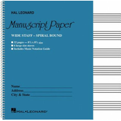 Wide Staff Wirebound Manuscript Paper (Aqua Cover)