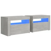 Vidaxl Nočna omarica 2 kosa z LED lučkami 60x35x40 cm