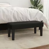 Vidaxl vidaXL Klop, črna, 70x30x30 cm, oblazinjena z umetnim usnjem