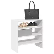 Vidaxl vidaXL Stojala za čevlje 2 kosa zložljiva bela 60x30x30,5 cm
