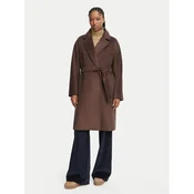 Weekend Max Mara Volneni plašč Pedale 2625016092 Temno rjava Regular Fit