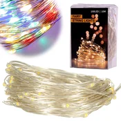 IKONKA LED svetlobna veriga – božična dekorativna svetlobna veriga za božično drevesce, 10 m, 100 LED, barvna