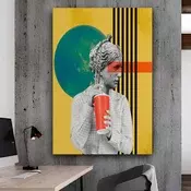 Wallity Dekorativna slika na platnu, 50x70cm, Šarena