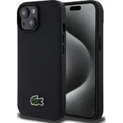 Maska Lacoste Iconic Petit Pique Tkani Logotip MagSafe Zaštitna Maskica za iPhone 15 Crna