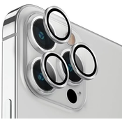 UNIQ Optix Aluminum Camera Lens Protector iPhone 14 Pro 6.1 / 14 Pro Max 6.7 sterling silver glass for camera lens with applicator (UNIQ-IP6.1P-6.7PM-LENSSIL)