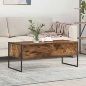 vidaXL Klubska miza Dimni hrast 100 x 46 x 40 cm Konstruiran les