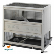 Ferplast drveni kavez Cottage Indoor Home - Bijeli: D 107,5 x Š 67,5 x V 102 cm