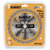 DEWALT Krožna žaga za les 184/20 mm, 24 zob