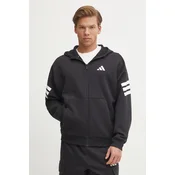 Pulover adidas Future Icons moški, črna barva, s kapuco, JD4827