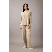 DEFACTO Flayer Fit Straight Leg Ribbed Camisole Trousers