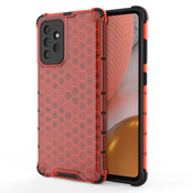 Honeycomb pancirna futrola sa silikonskim okvirom za Samsung Galaxy A72 5G/Galaxy A72 4G - Crvena KP10263