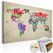 Slika na plutenoj podlozi - Global Tournée (EN) [Cork Map] 120x80