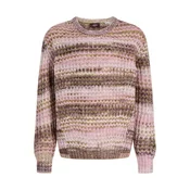 JJXX Pulover JXSIMONE SPACE temno rjava / oliva / rosé / svetlo roza