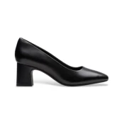 Clarks za ženske. 26183032 Fernie Court Usnjeni čevlji črna (37), Črna, 3 do 5 cm, Priložnostno, Stranka, Classic