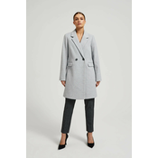 Womens coat with buttons MOODO - gray