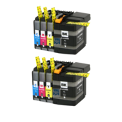 Kartuša kompatibilna z Brother 2x LC-529XL-BK + 3xLC-525XL (C, M, Y) komplet 8 kartuš AKCIJA