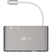 GOOBAY USB-C/3x USB + HDMI + VGA + MiniDP srebrn multi - adapter