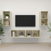 Zidni TV ormarici 4 kom boja hrasta sonome konstruirano drvo