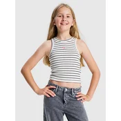 Roxy Iconic Days Rg Stripes Kids Tank Top coconut milk dwn line