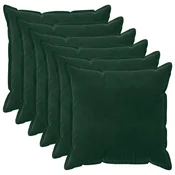 vidaXL Prevleka za blazino 6 pcs HOUTEN Temno zelena 65 x 65 cm Žamet