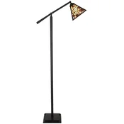 Casa Padrino luxury Tiffany floor lamp black/multicolored 65 x H. 165 cm - Swiveling Tiffany floor lamp - Tiffany lights - Tiffany floor lamps - Living room floor lamps - Office floor lamps