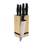 Berlingerhaus Komplet nožev s stojalom BAMBOO, 6 kosov, kolekcija Matte Black