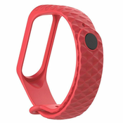 BStrap Xiaomi Mi Band 3/4 Silicone Diamond pašček, Red