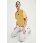 Majica kratkih rukava adidas za žene, boja: žuta, IS0664