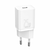 Zidni punjac  Baseus Super Si 1C s USB-C izlazom i standardima brzog punjenja 25 W - bijeli