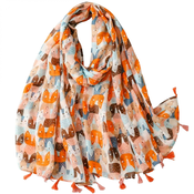 Šal Cats - Oranžna KP33937